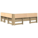 Storage Headboard with Shelf Sonoma Oak 200 cm Engineered Wood 3335471