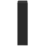 Radiator Cover Black 205x21.5x83.5 cm Engineered Wood 852763