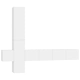5 Piece TV Cabinet Set White Engineered Wood 3078655