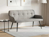 2 Seater Sofa with Metal Legs 2-Seater Light Grey Velvet 42051051