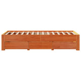 Bed Frame without Mattress with Drawers Wax Brown 90x200 cm Solid Wood Pine 3308815