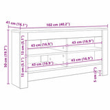 Corner TV Cabinet 102 x 40.5 x 45 cm Sonoma Oak Engineered Wood 889777