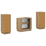 2 Piece Bathroom Cabinet Set HOORN Artisan Oak Engineered Wood 3418043