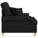 XL Armchair with Cushions Black Fabric 42043485