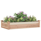 Garden Raised Bed with Liner 120x60x25 cm Solid Wood Fir 364289