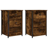 Bedside Cabinets 2 pcs Smoked Oak 40x36x60 cm Engineered Wood 825998