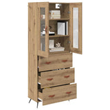 Highboard Cabinet with Shelf 2 pcs Artisan Oak Engineered Wood 3415844