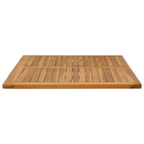 Table Top Rectangular Solid Teak Wood Natural 42033169