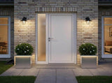 Garden Planter with LED 2 pcs Silver 30 x 30 x 30 cm 8008067