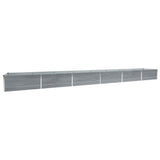 47072 Garden Raised Bed Galvanised Steel 600x80x45 cm Grey