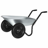 Wheelbarrow Silver and Black 124 x 73 x 65 cm Steel 42007974