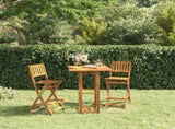 Bar Stool Set of 2 Natural wood colour Solid Acacia wood Medium 319188