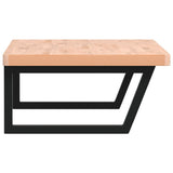 Basin Shelf Wall Mounted Steel and Solid Wood Beech 3302523