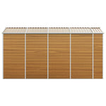 Garden Shed Light Brown 191x385x198 cm Galvanised Steel 3188278