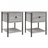 ZNTS Bedside Tables 2 pcs Grey Sonoma 34x35.5x45 cm Engineered Wood 825860