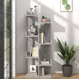 Book Cabinet 48x25.5x140 cm Grey Sonoma Engineered Wood 816006