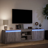 TV Cabinet with LED Grey Sonoma 180x34x50 cm Engineered Wood 3307917
