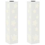 Solar LED Pathway Light 2 pcs White Cold Rolled Steel 879745