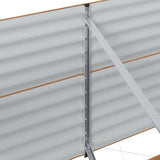 Garden Raised Bed Brown 320 x 80 x 81 cm Steel 42011326