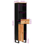 Bathroom Cabinet 38x33x160 cm Solid Wood Acacia 351999