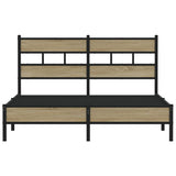 Bed Frame without Mattress Sonoma Oak 150x200 cm King Size Engineered Wood 4017256