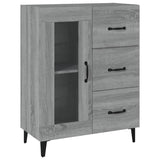 Sideboard Grey Sonoma 69.5x34x90 cm Engineered Wood 817367