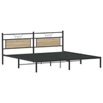 Bed Frame without Mattress Sonoma Oak 193x201 cm Engineered Wood 4106798