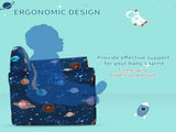 Kids Planet-Themed Armchair, with Non-Slip Feet, Wooden Frame - Blue T3398P347637