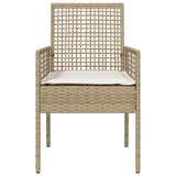 Garden Chair 2 pcs Beige 55 x 53 x 85 cm Poly Rattan 42003449