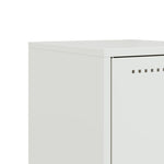 ZNTS Bedside Cabinet White 36x39x43.5 cm Steel 846624