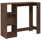 Bar Table with Shelf Brown Oak 124x46x103.5 cm Engineered Wood 854397