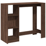 ZNTS Bar Table with Shelf Brown Oak 124x46x103.5 cm Engineered Wood 854397