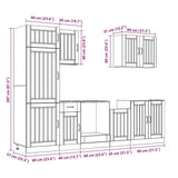 7 Piece Kitchen Cabinet Set Lucca High Gloss White Engineered Wood 3314773
