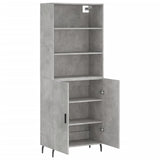 Highboard Concrete Grey 69.5x34x180 cm Engineered Wood 3189273