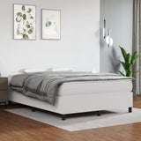 Box Spring Bed Frame White Double Faux Leather 3121217