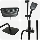 Shower System with Shower Head Black Stainless Steel 42053771