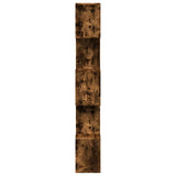 Room Divider Bookcase 5-Tier Smoked Oak 70x24x161 cm Engineered Wood 858097