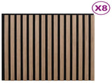 Wall Panels 8 pcs Brown 60.5 x 60 cm 42046453