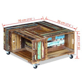 Coffee Table Solid Reclaimed Wood 70x70x35 cm 243306