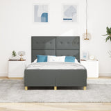 ZNTS Bed Frame Dark Grey 160x200 cm Fabric 3344740