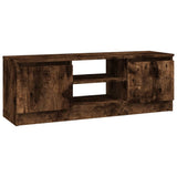 TV Cabinet with Door Smoked Oak 102x30x36 cm 823355