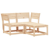 Garden Sofa Set Natural wood Solid pine wood 3 Piece Set 3216985