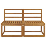 2 Piece Outdoor Middle Sofa Solid Acacia Wood Natural 900458