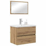 Bathroom Furniture Set 3 pcs Artisan Oak Engineered Wood 3393506