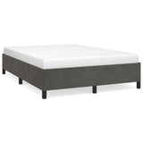 Bed Frame without Mattress Dark Grey 135x190 cm Double Double Velvet 349882