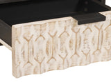 Bedside Cabinet White 40 x 33 x 46 cm Solid Mango Wood 4017870