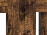 Radiator Cover Smoked Oak 112 x 19 x 81.5 cm Engineered Wood 884108