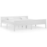 Bed Frame without Mattress Solid Pinewood White 200x200 cm 322109