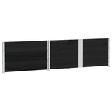 Pallet Collars 3 pcs Black 150x100 cm Solid Wood Pine 3295383