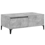 ZNTS Coffee Table Concrete Grey 90x50x36.5 cm Engineered Wood 821120